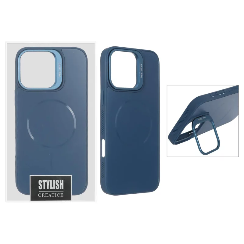 قاب اورجینال PVD Case Pro استندشو MagSafe مدل Apple iPhone 16 Pro Max - سرمه ای (پک دار) - تصویر 2