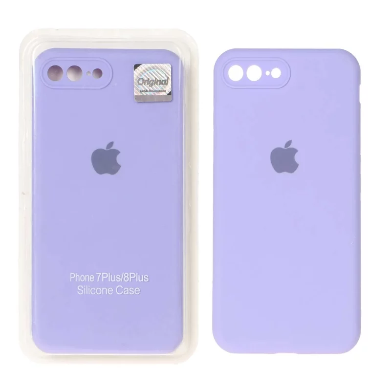 قاب سیلیکونی پاک کنی اورجینال Master Quality مدل Apple iPhone 7 Plus / iPhone 8 Plus - بنفش روشن (پک دار) - تصویر 2