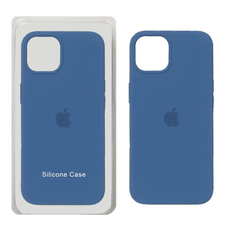 قاب سیلیکونی پاک کنی اورجینال Apple iPhone 13 / iPhone 14 - آبی تیره (پک اصلی) - تصویر 2