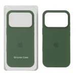 قاب سیلیکونی پاک کنی اورجینال Apple iPhone 17 Pro - سبز ارتشی (پک اصلی)