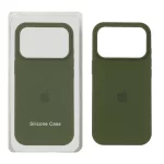 قاب سیلیکونی پاک کنی اورجینال Apple iPhone 17 Pro - سبز زیتونی (پک اصلی)