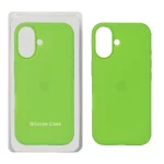 قاب سیلیکونی پاک کنی اورجینال Apple iPhone 17 - سبز چمنی (پک اصلی)
