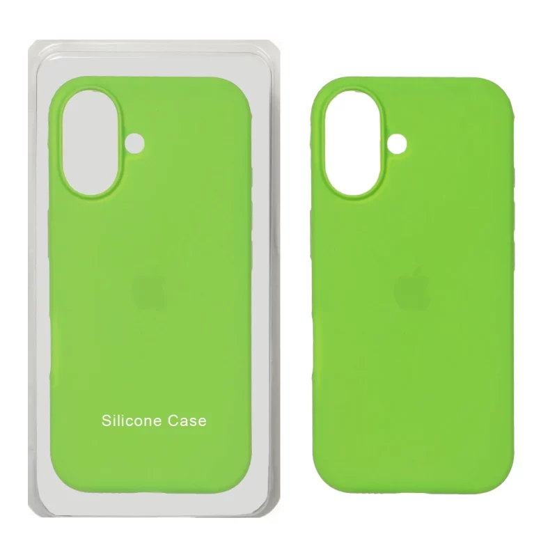 قاب سیلیکونی پاک کنی اورجینال Apple iPhone 17 - سبز چمنی (پک اصلی) - تصویر 2