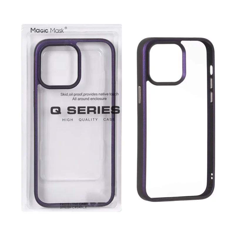 قاب اورجینال Q Series شفاف Ice مدل Apple iPhone 14 Pro Max - بنفش (پک دار) - تصویر 2