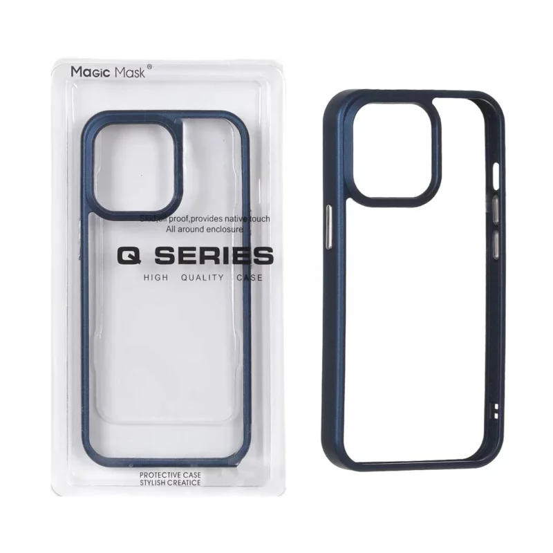 قاب اورجینال Q Series شفاف Ice مدل Apple iPhone 14 Pro Max - سرمه ای (پک دار) - تصویر 2