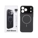 قاب اورجینال AG Glass محافظ لنز برجسته براق Magsafe مدل Apple iPhone 17 Pro Max - مشکی