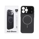 قاب اورجینال AG Glass محافظ لنز برجسته براق Magsafe مدل Apple iPhone 16 Pro Max - مشکی