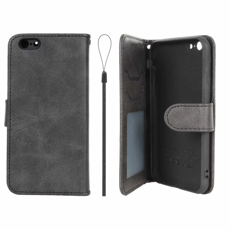 کیف موبایل مگنتی درجه یک داخل خز MNC Plus مدل Apple iPhone 6 / iPhone 6s - مشکی - تصویر 2