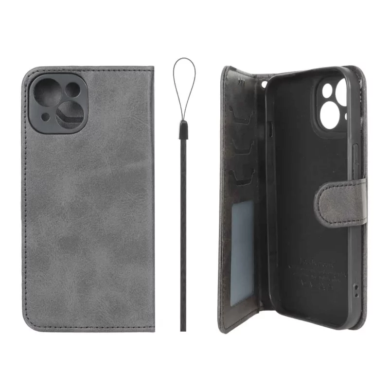 کیف موبایل مگنتی درجه یک داخل خز MNC Plus مدل Apple iPhone 15 - مشکی - تصویر 2