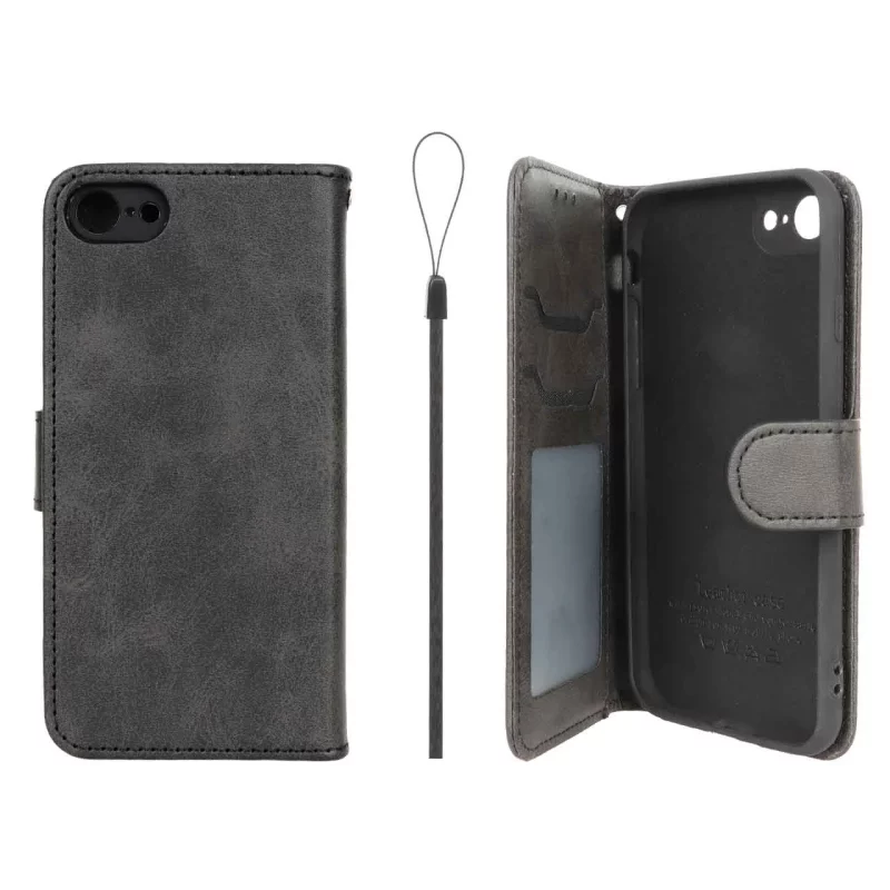 کیف موبایل مگنتی درجه یک داخل خز MNC Plus مدل Apple iPhone 7 / iPhone 8 / iPhone SE (2020) - مشکی - تصویر 2