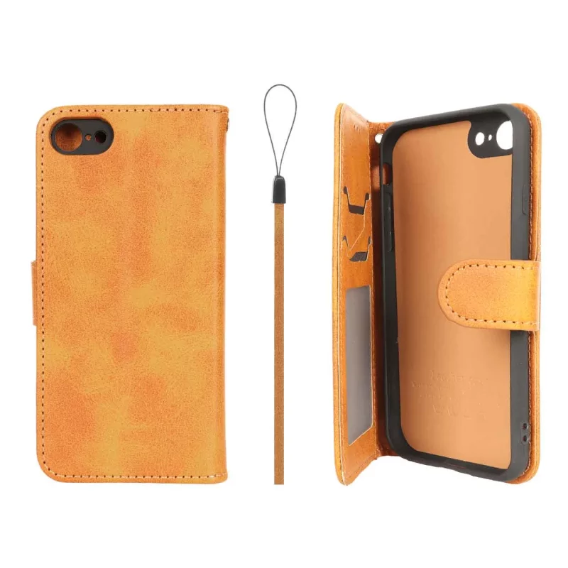 کیف موبایل مگنتی درجه یک داخل خز MNC Plus مدل Apple iPhone 7 / iPhone 8 / iPhone SE (2020) - عسلی - تصویر 2