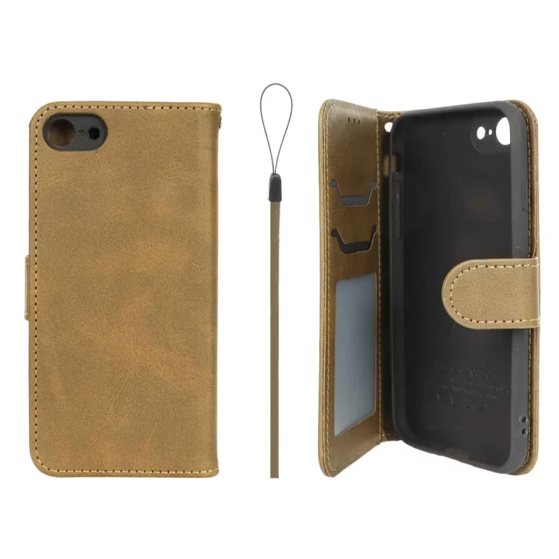 کیف موبایل مگنتی درجه یک داخل خز MNC Plus مدل Apple iPhone 7 / iPhone 8 / iPhone SE (2020) - سبز زیتونی - تصویر 2