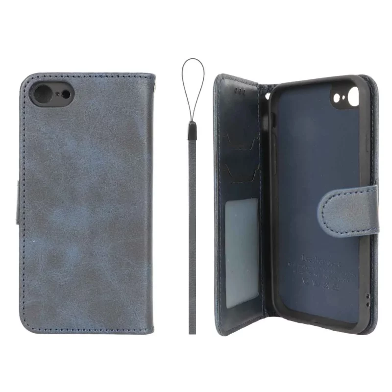 کیف موبایل مگنتی درجه یک داخل خز MNC Plus مدل Apple iPhone 7 / iPhone 8 / iPhone SE (2020) - سرمه ای - تصویر 2