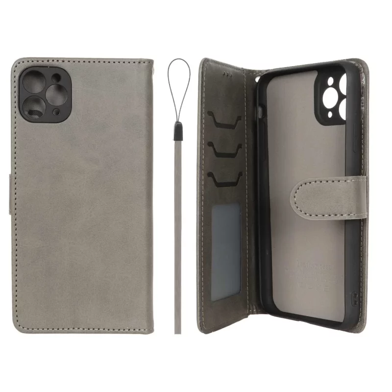 کیف موبایل مگنتی درجه یک داخل خز MNC Plus مدل Apple iPhone 11 Pro Max - خاکستری - تصویر 2