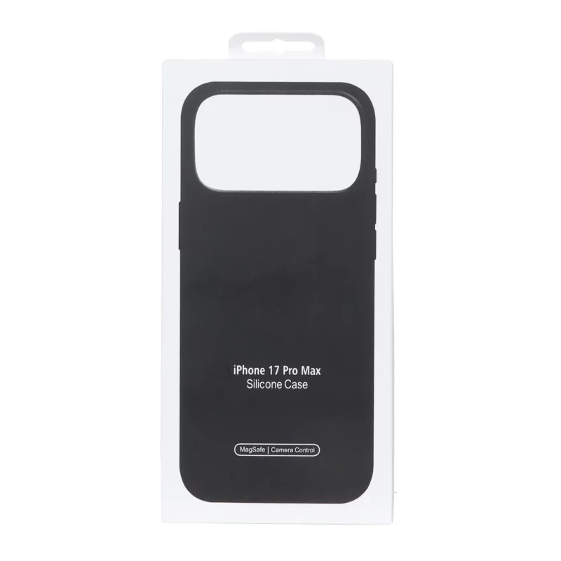 قاب اورجینال درجه یک Silicone Case پاک کنی Magsafe آی سی دار Apple iPhone 17 Pro Max - مشکی (پک دار) - تصویر 2