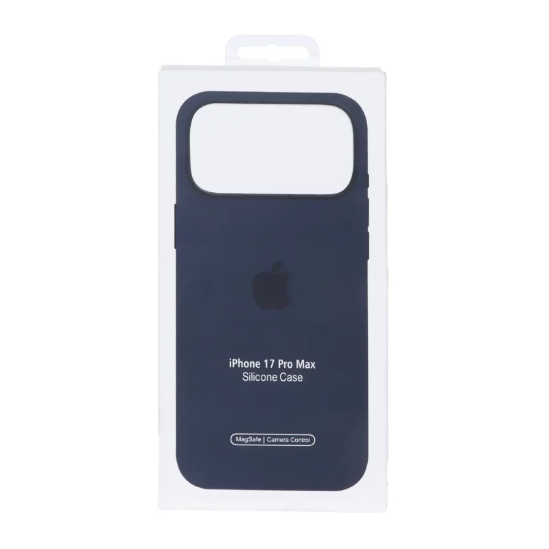 قاب اورجینال درجه یک Silicone Case پاک کنی Magsafe آی سی دار Apple iPhone 17 Pro Max - سرمه ای (پک دار) - تصویر 2