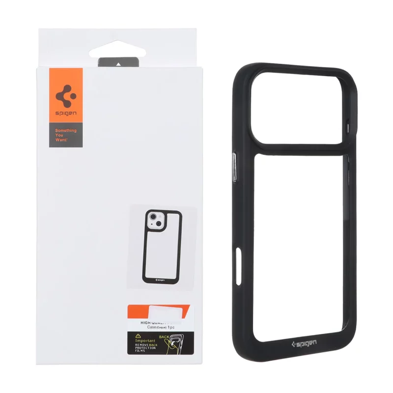 قاب اورجینال Spigen مدل Apple iPhone 17 Pro Max - شفاف مشکی (پک دار) - تصویر 2