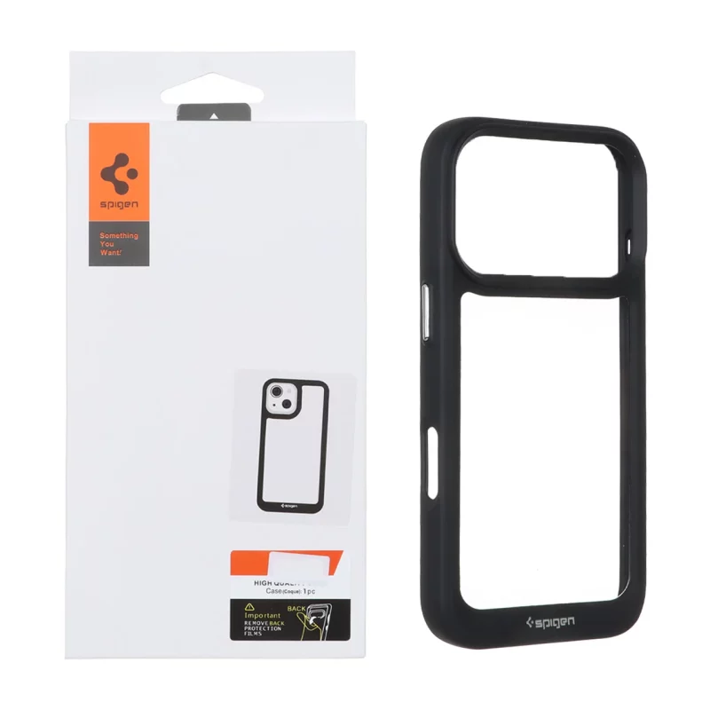 قاب اورجینال Spigen مدل Apple iPhone 17 Pro - شفاف مشکی (پک دار) - تصویر 2