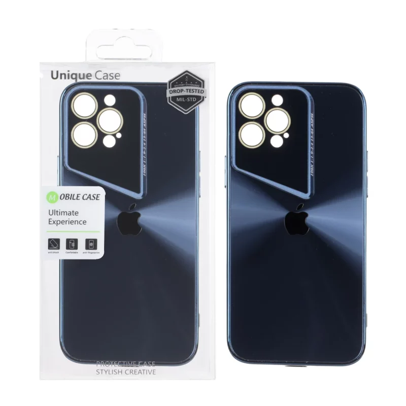 قاب Corner دور براق محافظ لنز گلس دار Apple iPhone 12 Pro - سرمه ای (پک دار) - تصویر 2