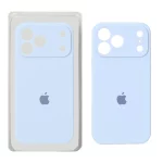 قاب سیلیکونی پاک کنی محافظ لنزدار اورجینال Apple iPhone 17 Pro Max - آبی روشن (پک دار) - NTC