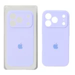 قاب سیلیکونی پاک کنی محافظ لنزدار اورجینال Apple iPhone 17 Pro Max - بنفش روشن (پک دار) - NTC