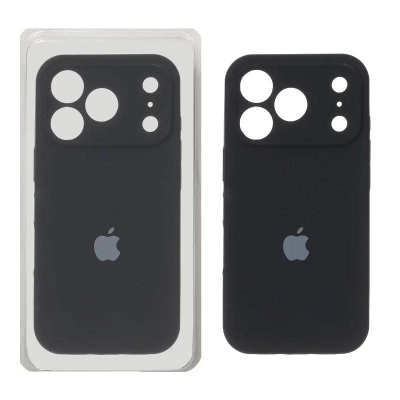قاب سیلیکونی پاک کنی محافظ لنزدار اورجینال Apple iPhone 17 Pro Max - مشکی (پک دار) - NTC - تصویر 2