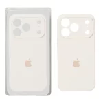 قاب سیلیکونی پاک کنی محافظ لنزدار اورجینال Apple iPhone 17 Pro Max - کرم (پک دار) - NTC