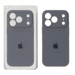 قاب سیلیکونی پاک کنی محافظ لنزدار اورجینال Apple iPhone 17 Pro Max - خاکستری (پک دار) - NTC