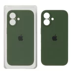 قاب سیلیکونی پاک کنی محافظ لنزدار اورجینال Apple iPhone 17 - سبز تیره (پک دار) - NTC