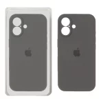 قاب سیلیکونی پاک کنی محافظ لنزدار اورجینال Apple iPhone 17 - خاکستری (پک دار) - NTC