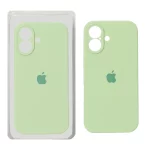 قاب سیلیکونی پاک کنی محافظ لنزدار اورجینال Apple iPhone 17 - سبز مغز پسته ای (پک دار) - NTC
