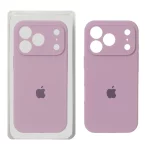 قاب سیلیکونی پاک کنی محافظ لنزدار اورجینال Apple iPhone 17 Pro - بنفش کدر (پک دار) - NTC