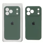 قاب سیلیکونی پاک کنی محافظ لنزدار اورجینال Apple iPhone 17 Pro Max - سبز ارتشی (پک دار)