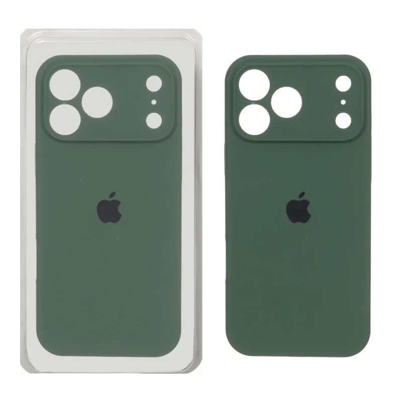 قاب سیلیکونی پاک کنی محافظ لنزدار اورجینال Apple iPhone 17 Pro Max - سبز ارتشی (پک دار) - تصویر 2