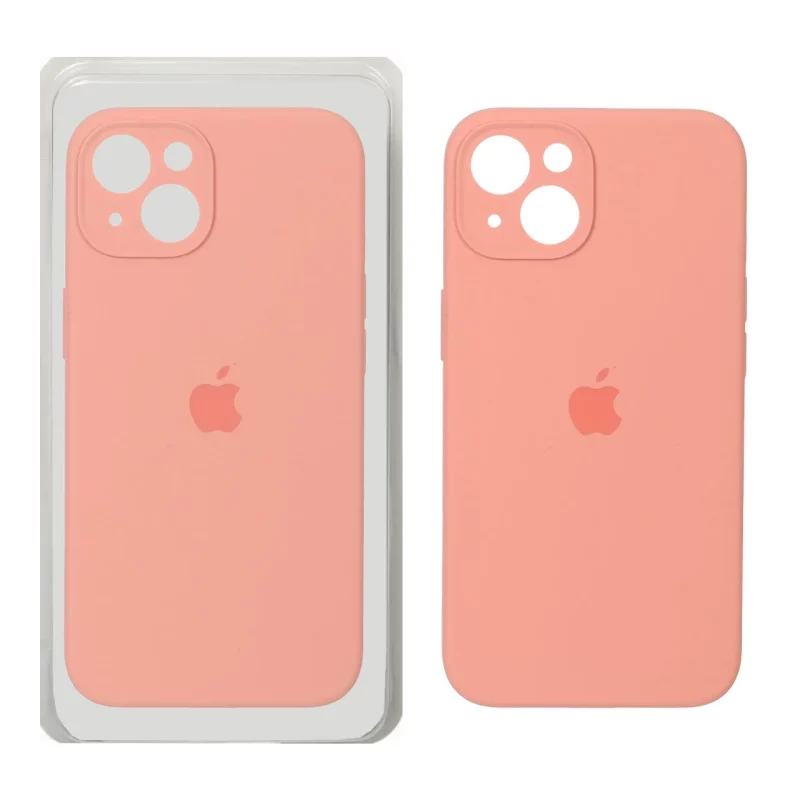 قاب سیلیکونی پاک کنی محافظ لنزدار اورجینال Apple iPhone 13 / iPhone 14 - گلبهی تیره (پک اصلی) - تصویر 2