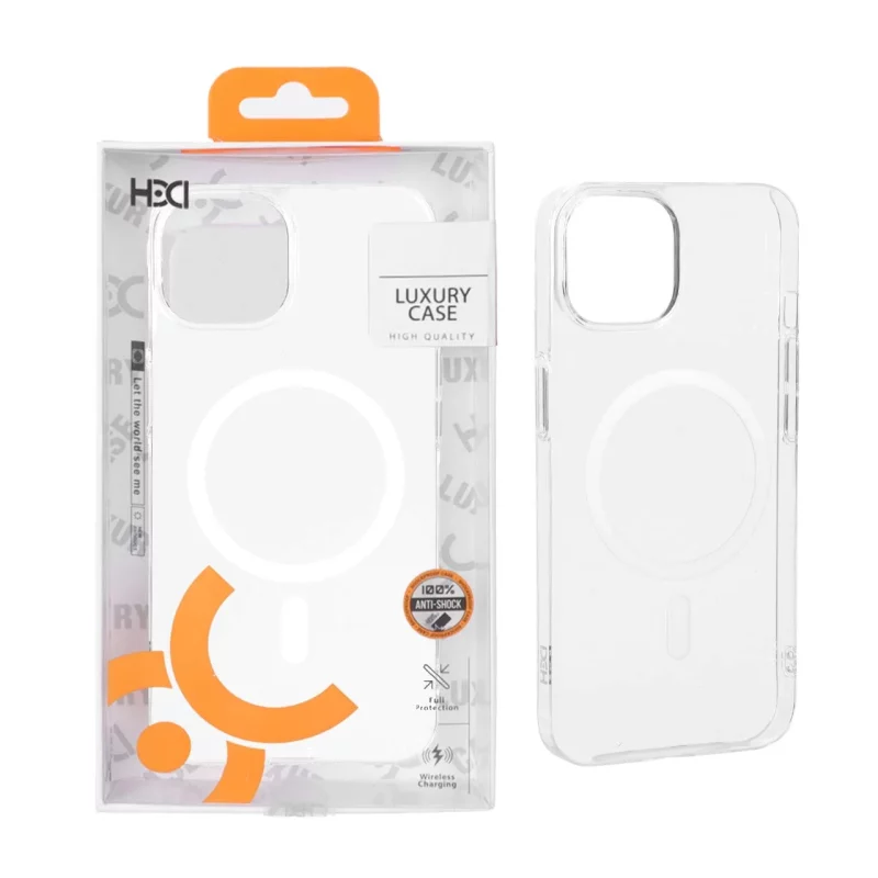 قاب اورجینال HDD کریستالی Slim PC MagSafe مدل Apple iPhone 13 / iPhone 14 - سفید (پک دار) - تصویر 2