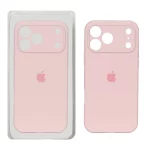 قاب سیلیکونی پاک کنی محافظ لنزدار اورجینال Apple iPhone 17 Pro Max - صورتی چرک (پک دار) - NTC