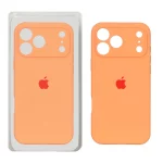 قاب سیلیکونی پاک کنی محافظ لنزدار اورجینال Apple iPhone 17 Pro Max - نارنجی روشن کد 1 (پک دار) - NTC