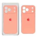 قاب سیلیکونی پاک کنی محافظ لنزدار اورجینال Apple iPhone 17 Pro Max - گلبهی کد 1 (پک دار) - NTC