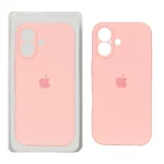 قاب سیلیکونی پاک کنی محافظ لنزدار اورجینال Apple iPhone 16 - صورتی روشن کد 1 (پک دار) - NTC