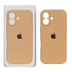 قاب سیلیکونی پاک کنی محافظ لنزدار اورجینال Apple iPhone 16 - صحرایی کد 1 (پک دار) - NTC