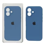 قاب سیلیکونی پاک کنی محافظ لنزدار اورجینال Apple iPhone 16 - آبی اقیانوسی (پک دار) - NTC
