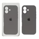 قاب سیلیکونی پاک کنی محافظ لنزدار اورجینال Apple iPhone 16 - خاکستری کد 1 (پک دار) - NTC