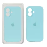 قاب سیلیکونی پاک کنی محافظ لنزدار اورجینال Apple iPhone 17 - فیروزه ای (پک دار) - NTC