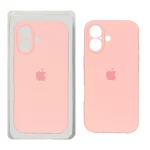 قاب سیلیکونی پاک کنی محافظ لنزدار اورجینال Apple iPhone 17 - صورتی روشن کد 1 (پک دار) - NTC