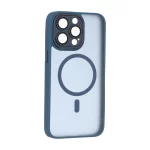 قاب مات MagSafe محافظ لنز گلس دار Apple iPhone 15 Pro Max - آبی - NTC