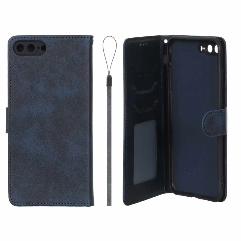 کیف موبایل مگنتی درجه یک داخل خز MNC Plus مدل Apple iPhone 7 Plus / iPhone 8 Plus - سرمه ای - تصویر 2