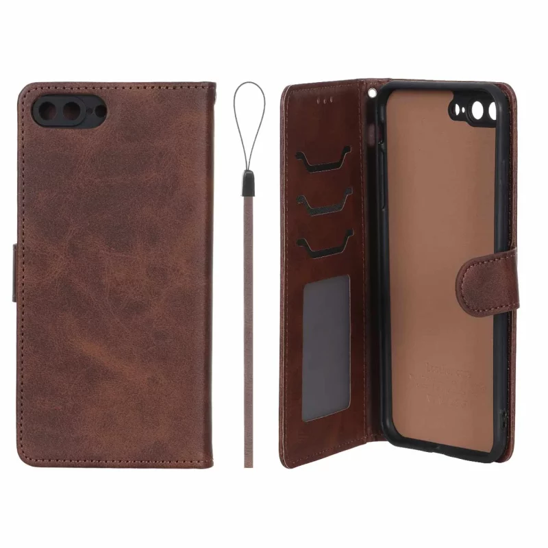 کیف موبایل مگنتی درجه یک داخل خز MNC Plus مدل Apple iPhone 7 Plus / iPhone 8 Plus - قهوه ای - تصویر 2
