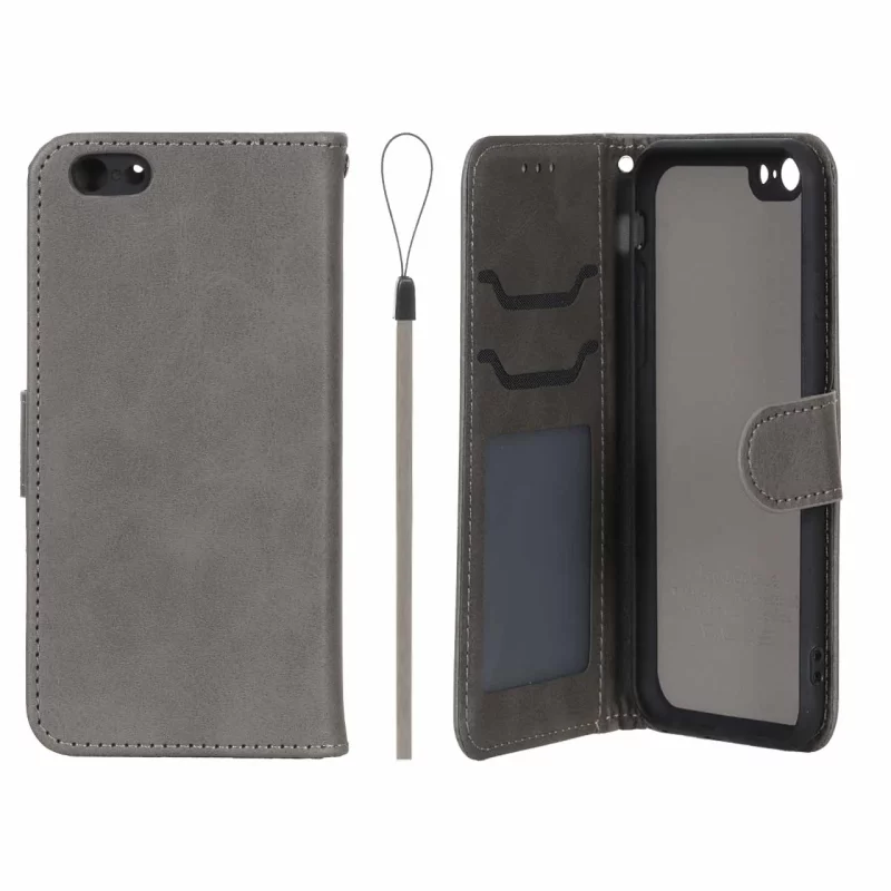 کیف موبایل مگنتی درجه یک داخل خز MNC Plus مدل Apple iPhone 6 / iPhone 6s - خاکستری - تصویر 2
