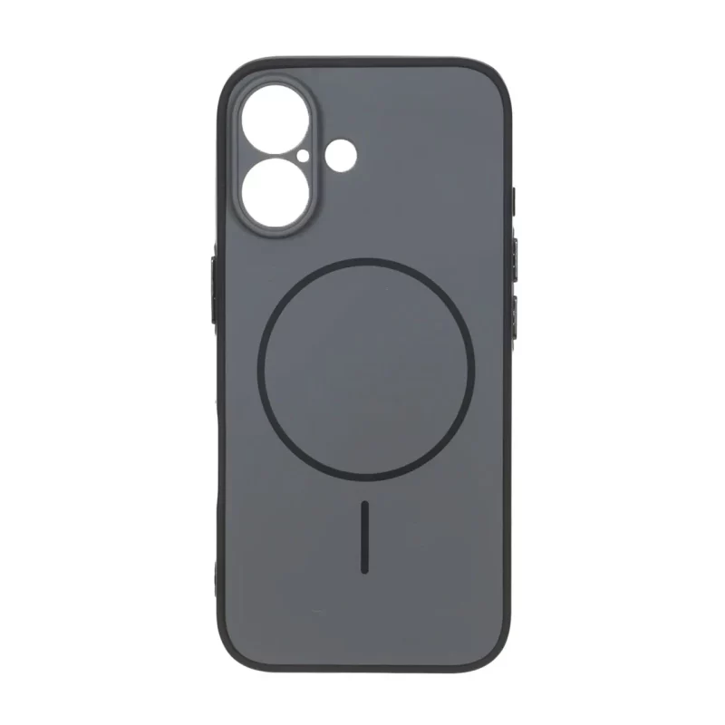 قاب Soft طرح مگ سیف محافظ لنزدار Apple iPhone 16 - خاکستری - تصویر 2